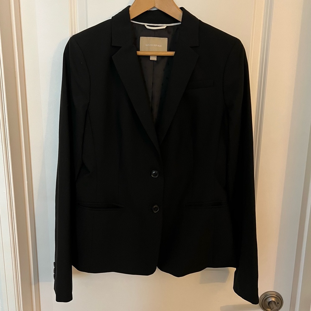 Banana Republic Black Suit Jacket Blazer